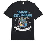 School Custodian Shirts I Clear The Trail for Learning Comfort Colors Adult Heavyweight T-Shirt