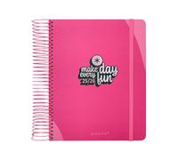 School diary antartik 25-26 spiral fun day fuchsia day page A5 bilingual FSC paper 80 g.