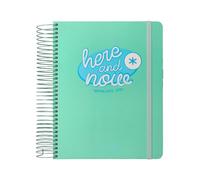 School diary antartik 25-26 spiral here and now turquoise day page a5 bilingual FSC paper 80 g 80 g.