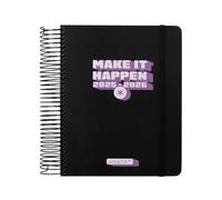 School diary antartik 25-26 spiral neon black day page A5 bilingual FSC paper 80 g.