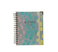 School Diary Page by Day | Ideal for Teachers and Students | Grey | Measures 2 x 18 x 21.5 cm - Sweet Color