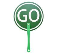 School English Education Tool Language Teaching Aid Go/Staop Sign with Handle for Teachers Kids Easy Storage Language Learning Tool