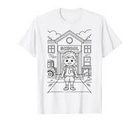 School Enrollment Coloring Page to Color Yourself T-Shirt