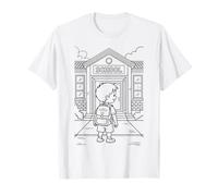 School Enrollment Coloring Page to Color Yourself T-Shirt