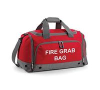 School Evacuation Fire Grab Bag - Printed Red Emergency Kit & Documents 30 Litre Holdall Bag