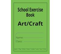School Exercise Book - Art/Craft: Green | Plain/Blank Sheet | School Exercise Book | 8.27" x 11.69" | 100 Pages, |Schools, Classroom, Home schooling, Home, Office, Work