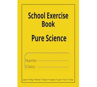 School Exercise Book - Pure Science: Yellow|Hexagon/Pure Science Paper| School Exercise Book | 8.27" x 11.69" | 100 Pages, |Schools, Classroom, Home schooling, Home, Office, Work