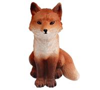 School Fox Figure - Hand Painted Display Ornament, Novelty Project Model, Photography Prop Piece, Indoor Outdoor Decor Item | Desk Setup With Style For Creative Visual Presentation Use Figurine Resin