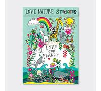 School Fun Love Our Planet Children's Sticker Book - Colorful Shaped Animal Stickers (STIC21)