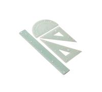 School Geometry Tools with Plastics Ruler Prospractor Square for Mathematics Lessons and Technical Development Multifunctional Cute