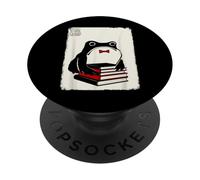 School Grumpy Frog Funny Kawaii Japanese PopSockets Adhesive PopGrip