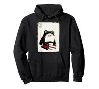 School Grumpy Frog Funny Kawaii Japanese Pullover Hoodie