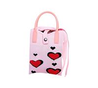 School Handbag Over The Shoulder Bag Women Woman Beach Weaving Shoulder Bag Ladies Trendy Summer Hand for School (Pink,One Size)