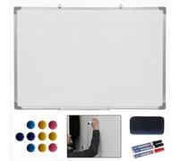School Home Office Drywipe Magnetic Pen Tray Aluminium Trim Dry Wipe Whiteboard Hanging Drawing Writing Notice Removable (900mmX 600mm)