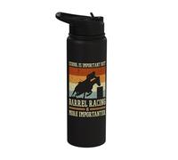 School is Important But Barrel Racing is Stainless Steel Insulated Water Bottle