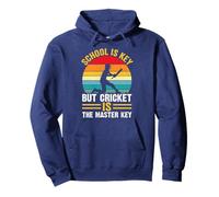 School is Key but Cricket is Master Key for cricket player Pullover Hoodie