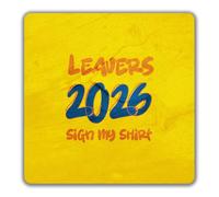 School Leaver 2026 Sign my Shirt Funny 2 Pack Coasters - 9cm x 9cm