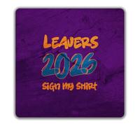 School Leaver 2026 Sign my Shirt Funny 2 Pack Coasters - 9cm x 9cm