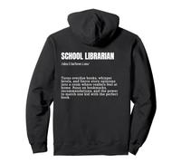 School Librarian Dictionary Definition Funny Book Lover Pullover Hoodie