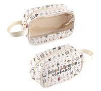 School Librarian Gift School Librarian Thank You Gift Sc-hool L-ibrarian Alphabet Clear Cosmetic Bag for Book Lover (Sch-LibrarianBag)