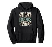 School Librarian Quiet Book Lover Introvert Girl Reading Pullover Hoodie