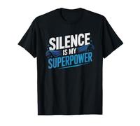 School Librarian Silence Superpower Quiet Library Power T-Shirt