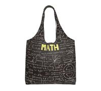School Math Aesthetic Tote Bag For Girls : With Full-Page Printing For Women Lady Canvas Polyester Tote Bag