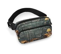 School Math Fanny Packs with Zipper, Personalized Waist Bags with Multiple Pockets, Adjustable Sling Bag for Travel, Waterproof Belt Bag, Crossbody Bags