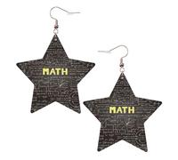 School Math Leather Star Shaped Earrings Fashion Accessories Lightweight Festivals Parties Everyday Life