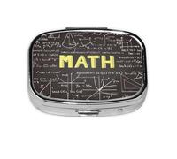 School Math,Meta Pill Box 2 Compartment Medicine Case,Portable Organizer,Rectangle Meta Portable Organizer Pill Box 16 Compartment Medicine Case