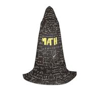 School Math Print Hooded Cloak Teens Kids Adults Halloween Gothic Variety Carnival Cosplay Costume