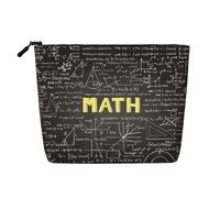 School Math Print Makeup Bag, Toiletry Organizer,One Pack for Multiple Daily Uses, Business Trip Companion