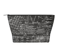 School Math Print Makeup Bag Trapezoid Travel Cosmetic Organiser Stylish Storage for Beauty & Gifts for Women Girls