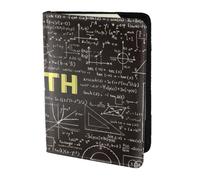 school math Print Passport Holder for Travel,Wallet Case RFID Blocking Leather Card Slot Protector