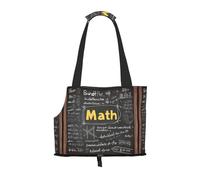 School Math Print Pet Tote Bag, Foldable Single Shoulder Pet Carrier For Small Pets Dogs Cats