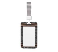 School Math Print Vertical Card Badge Holder, Dual-Slide Cover with Soft Lanyard, for Work/Events
