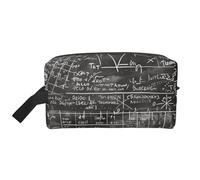 School Math Printed Cosmetic Case with Handle, Lightweight Compact Storage for Makeup, Toiletries & Gadgets, Make up Organiser for Travel, School, Work