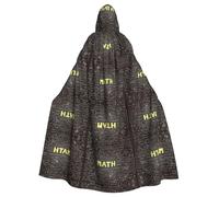 School Math Printed Hooded Cloak Robe Cloak Witch Vampires Grim Reaper Devil For Boy Girl Cosplay Costume