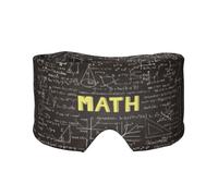 School Math Printed Sleeping Blindfold, Padded Ear Warmer Mask, Adjustable Head Wrap, for Deep Relaxation