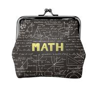 School Math Printing Coin Purse, Lightweight Minimalist Wallet For Music Festivals And Concerts, Black, One Size