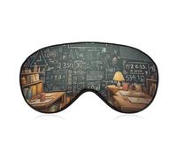 School Math Sleep Mask with Adjustable Strap, Comfortable & Soft Eye Mask for Sleeping Light Blocking, Lightweight & Breathable Eye Cover for Men Women
