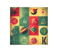 School Math Symbols Print Building Brick Block Puzzle Square Creative Building Blocks Jigsaw Home Desk Decor