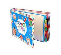 School Memory Book Set - Preschool Through 12th Grade Scrapbook Keepsake System, Photo Album Class Journal Memory Storage Kit, Graduation School Memories Collection Book, Kids Family Use 13.3x9.2x0.59