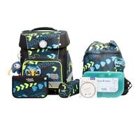 SCHOOL-MOOD Champion Maxx Pro School Bag Set 7-Piece 22L Storage Space, Ergonomic Grow with You System for 1 m to 1.50 m Height, Waterproof Fabric with Reflectors, elia's racing car, School backpack
