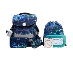 School-Mood Timeless Pro School Backpack Set Universal blue with pattern