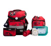 School-Mood Timeless Pro School Backpack Set Universal red with pattern