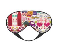 School Newspaper in English Double Sided Sleep Mask Soft Comfortable Light Blocking Eye Cover for Night Rest