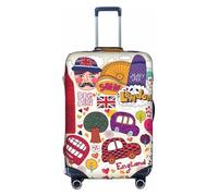 School Newspaper in English Luggage Cover Suitcase Trolley Case Protector Elastic Washable Anti Scratch Fit 18-32 Inch