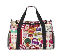 School Newspaper in English Print Duffel Bag for Travel Weekender Overnight Carry On Bag Women Men Gym Luggage Bag Carry on