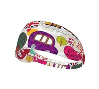 school newspaper in English Print Elastic Headband for Women Men Running Headwear Fashion Exercise Outdoor Gift Use